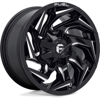 Fuel D753 Reaction Gloss Black Milled 15x8 Rims -6x139.7 Bolt Pattern