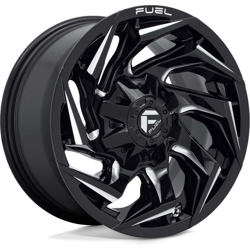 Fuel D753 Reaction Gloss Black Milled 15x8 Rims -6x139.7 Bolt Pattern — Wheels & Rims