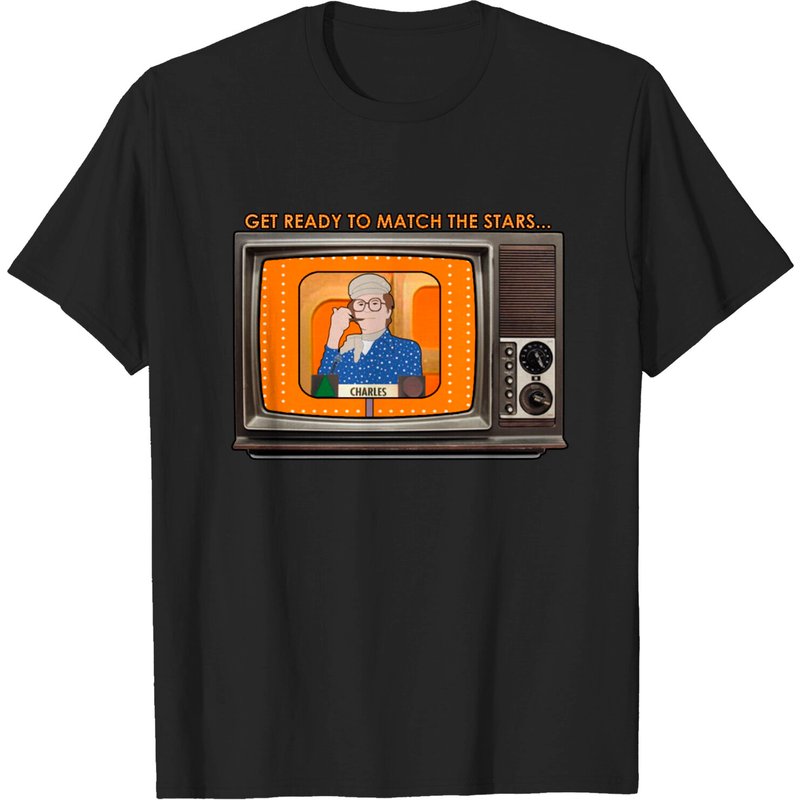 T-shirt Match Game Charles pour hommes en noir — T-shirts pour hommes