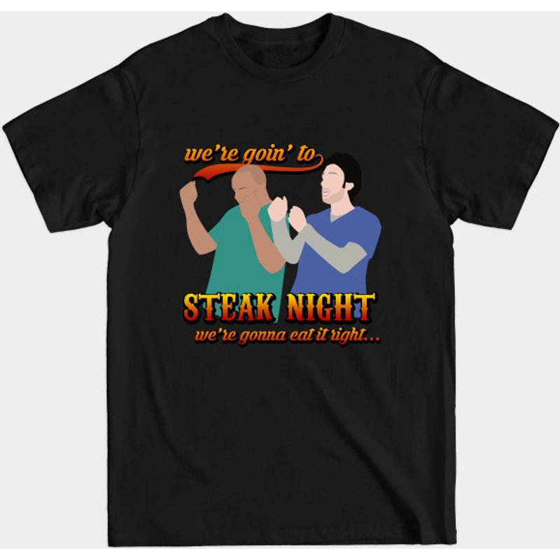 T-shirt pour hommes Steak Night - Série TV
