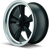 Ridler 675 Matte Black Wheel with Machined Face - 17x8 - 5x120.65 — Wheels & Rims
