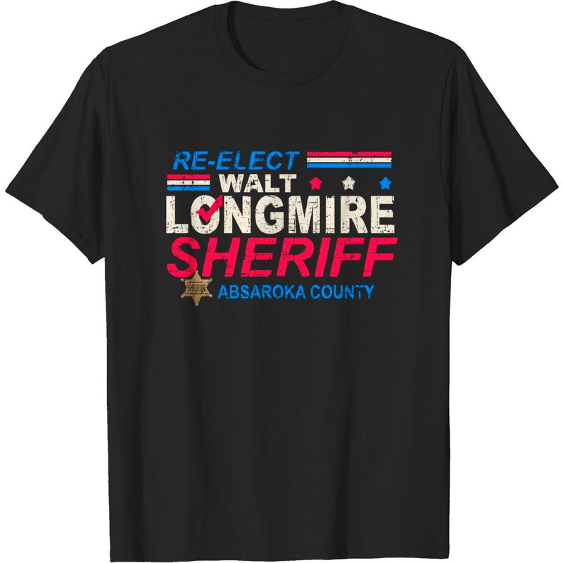 T-shirt Longmire pour Shérif Distressé pour Hommes — T-shirts pour hommes