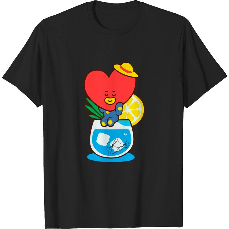 Tata Taehyung V - T-shirt pour hommes noir