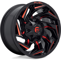 Fuel D755 Reaction Black Milled Red 15x8 Wheels - 5x114.3 Bolt Pattern — Wheels & Rims