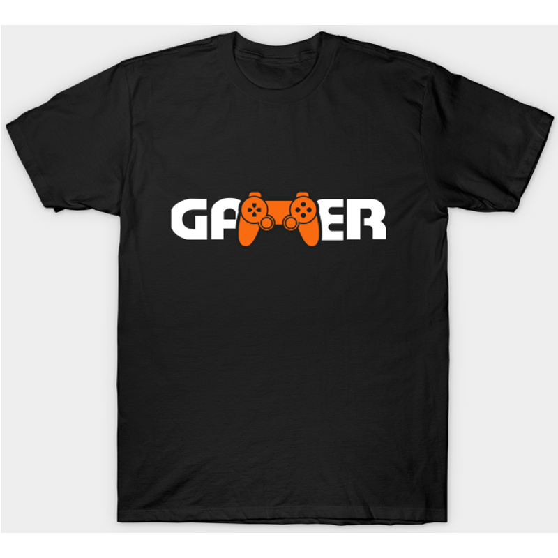 Gamer T-Shirt for Men in Black
