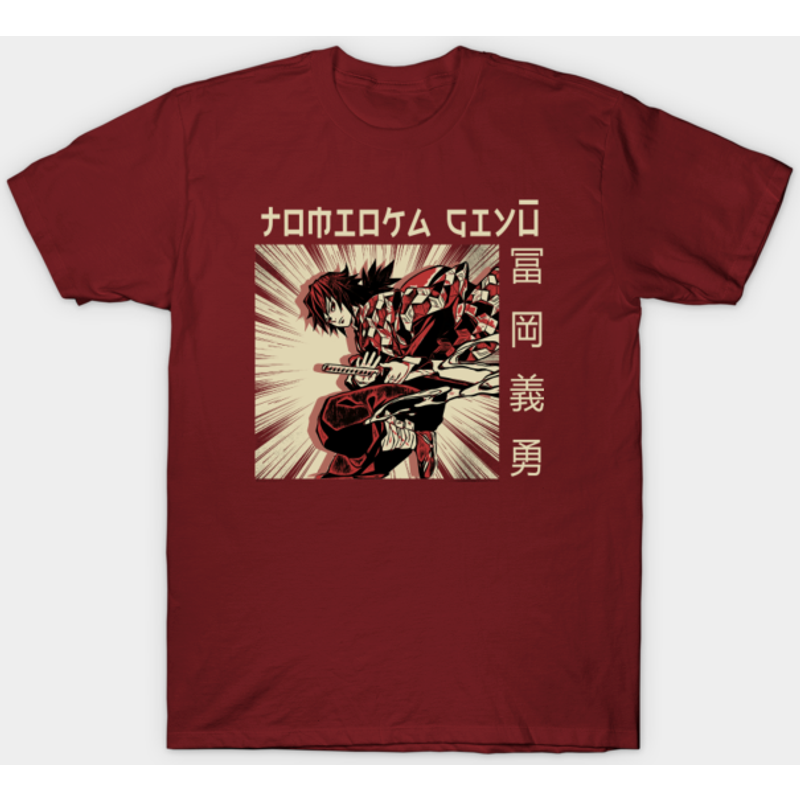 T-shirt Anime Demon Slayer Tomioka Giyu pour Hommes — T-shirts pour hommes