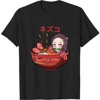 T-shirt pour hommes Ramen Nezuko en noir