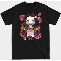 T-shirt Noir Kawaii Nezuko pour Hommes