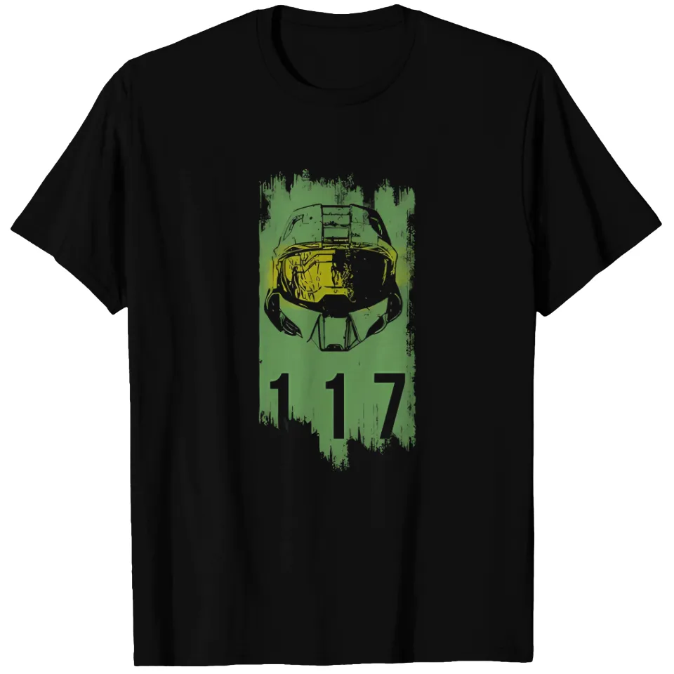117 Distressed - Halo - T-shirt lourd pour hommes - Noir — T-shirts pour hommes