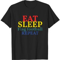 Flag Football T-Shirt for Men in Black — Mens T Shirts
