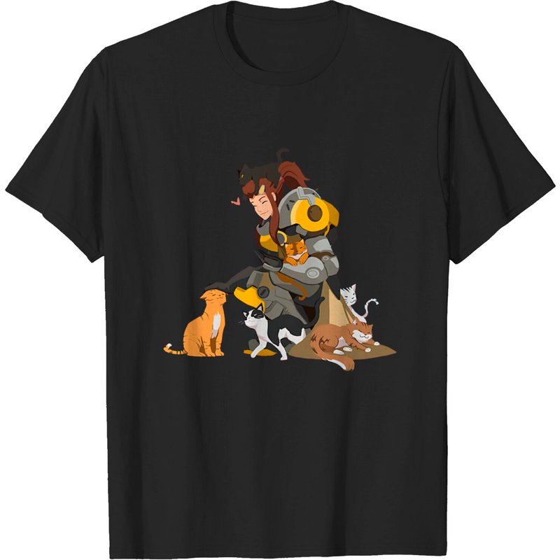 T-shirt pour hommes Brigitte et ses chats - Overwatch — T-shirts pour hommes