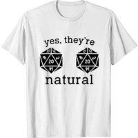 T-shirt Yes They're Natural 20 D20 Dice pour hommes — T-shirts pour hommes