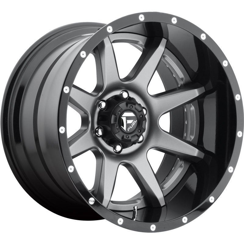Fuel D238 Rampage Matte Gunmetal Wheels - 22x14 - 5x127 Bolt Pattern — Wheels & Rims