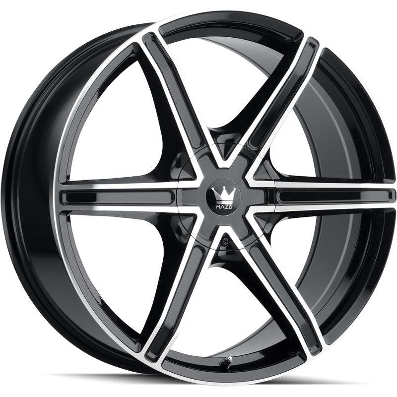 Roues Mazzi 371 Noir Brillant Usiné 20x8.5 6x120 35 Offset — Roues et jantes