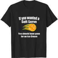 Volleyball Soft Serve Ice Cream T-Shirt for Men - Black