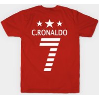 T-shirt Ronaldo 7 pour hommes en noir