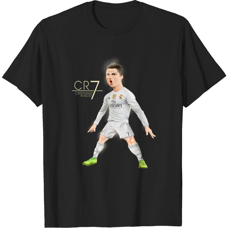 T-shirt Noir CR7 Cristiano Ronaldo pour Hommes — T-shirts pour hommes
