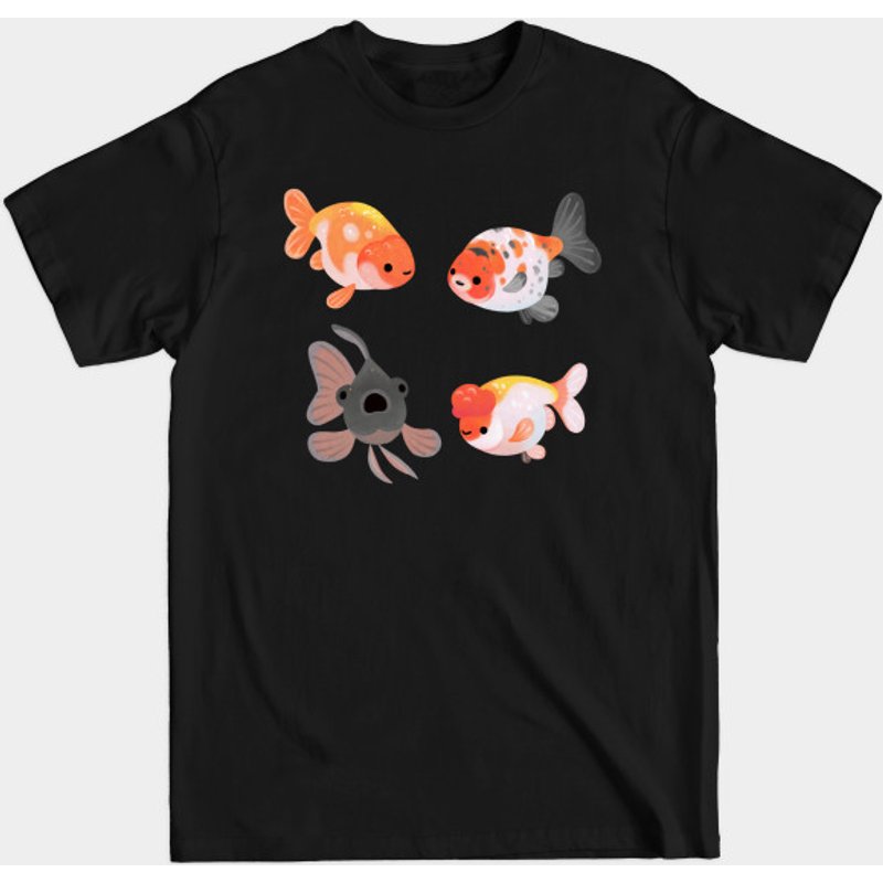 Ranchu - Goldfish T-Shirt for Men in Black — Mens T Shirts