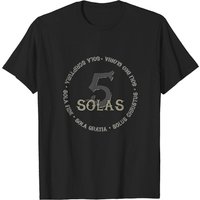 5 Solas Reformed Theology Men's T-Shirt - Black — Mens T Shirts