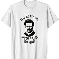 T-shirt Ron Parks Swanson Bacon & Eggs pour hommes