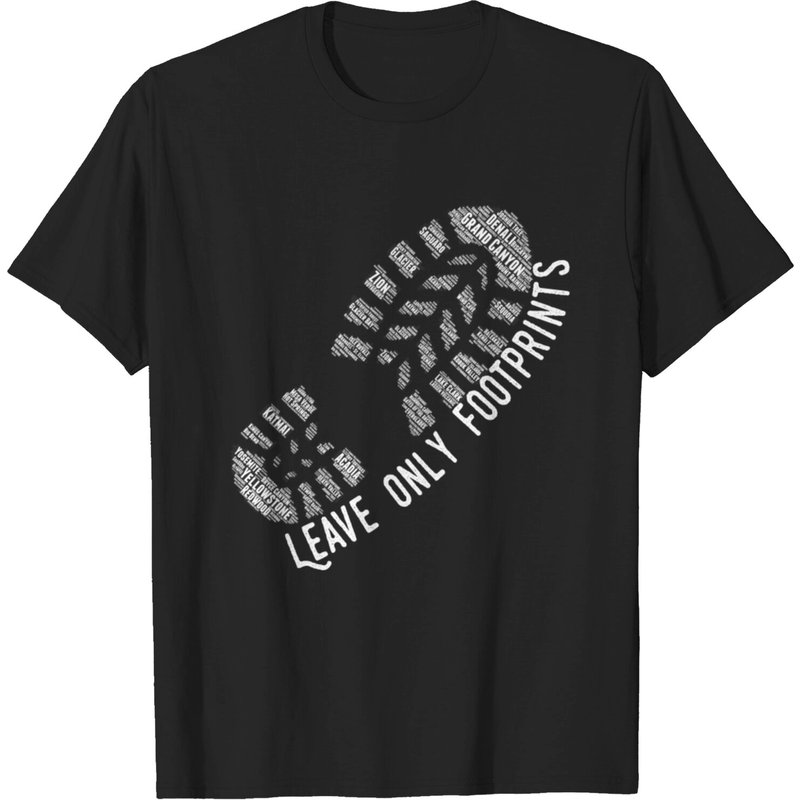 National Park Lover Leave Only Footprints Men's T-Shirt — Mens T Shirts