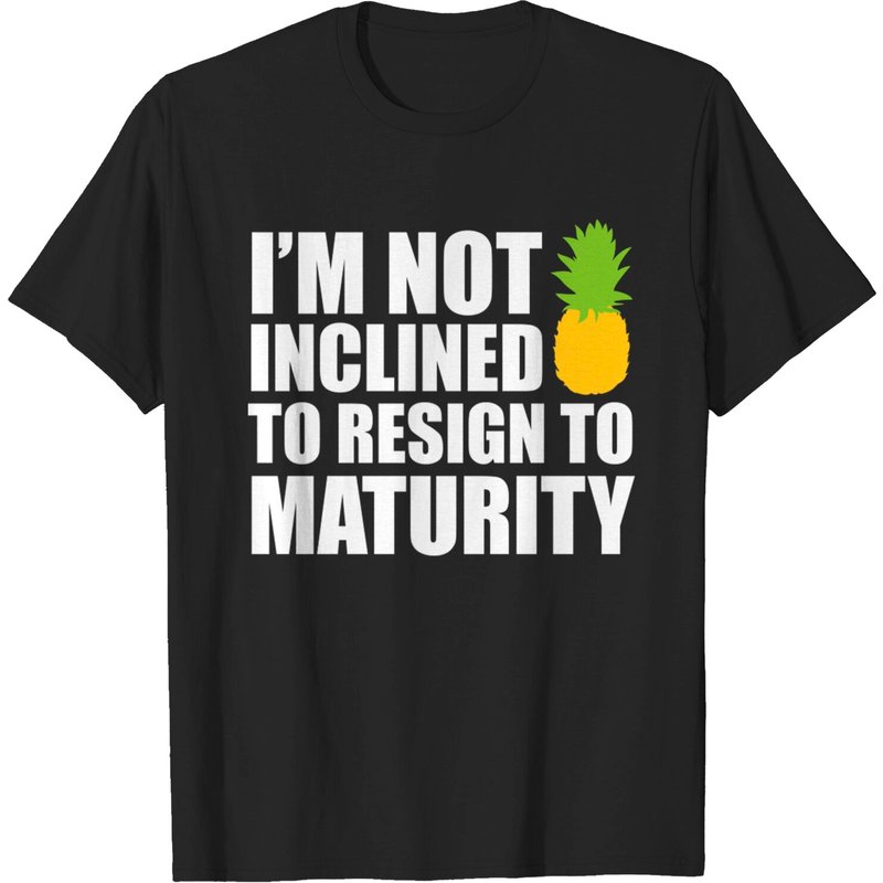 Je ne suis pas enclin à renoncer à la maturité - T-shirt Psych - Noir — T-shirts pour hommes