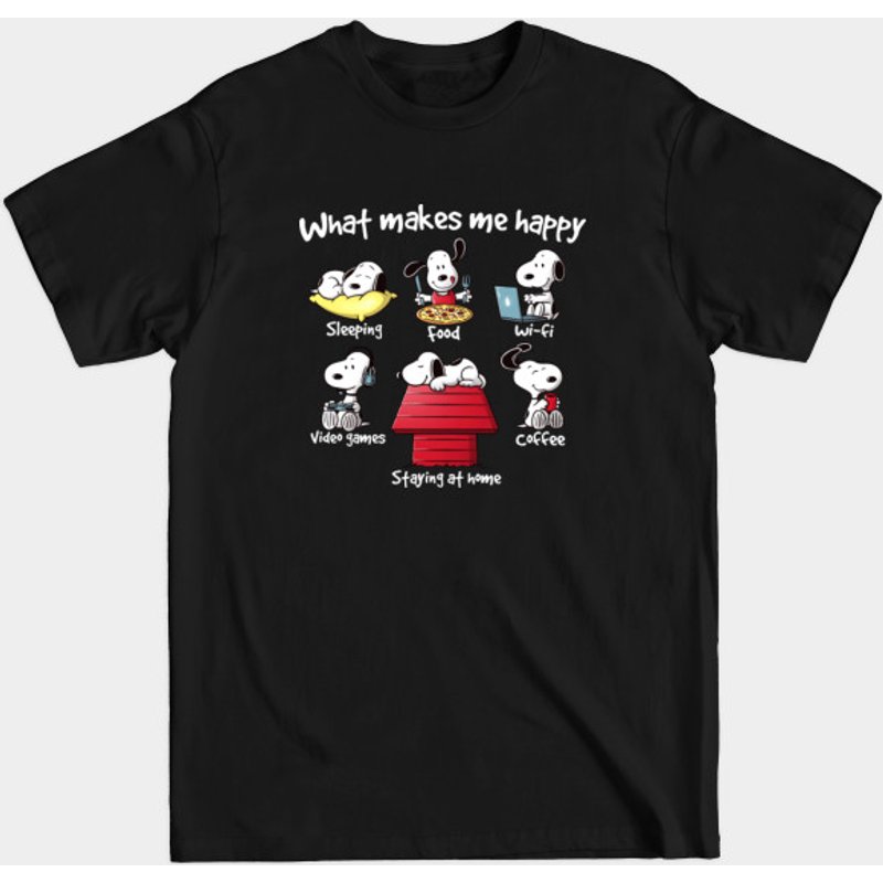 T-shirt pour hommes What Makes Me Happy en noir