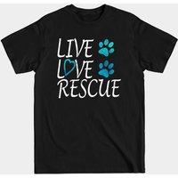 T-shirt pour hommes Live Love Rescue - Amoureux des chiens — T-shirts pour hommes