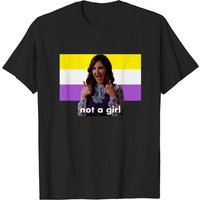 Nonbinary Janet 'Not A Girl' T-Shirt for Men - The Good Place — Mens T Shirts