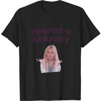 Pobody's Nerfect Blue Text T-Shirt - The Good Place — Mens T Shirts