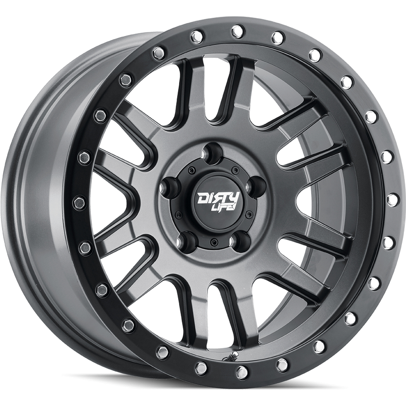 Dirty Life 9309 Canyon PRO Gunmetal 17x9 Wheel - 5x127 Bolt Pattern — Wheels & Rims