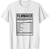 Nutrition Label Filmmaker T-Shirt for Men — Mens T Shirts