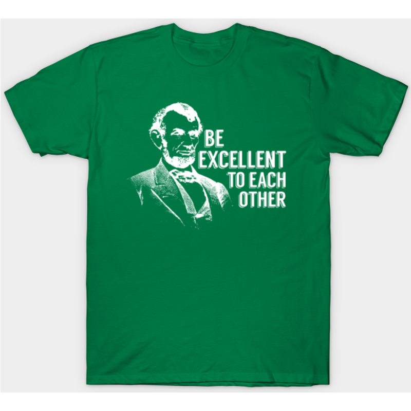 T-shirt pour hommes Bill And Ted Abe Lincoln