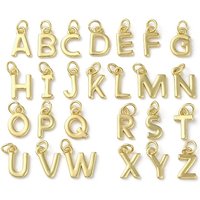 Ensemble de 26 Charms en Laiton Plaqué Or 18K A-Z, Sans Cadmium ni Plomb — Breloques et pendentifs