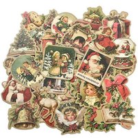 50 autocollants rétro de Noël en PVC imperméables, 50 pièces — Outils de création de bijoux
