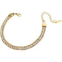 Bracelet en Acier Inoxydable 304 avec Chaîne à Cup en Rhinestones pour Femmes — Bracelet Femme