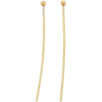 304 Stainless Steel Ball Head Pins, 18K Gold Plated, 36x1.8mm