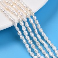 Fils de Perles de Culture d'Eau Douce Naturelles, Perles Baroques Keshi — Perles à bijoux