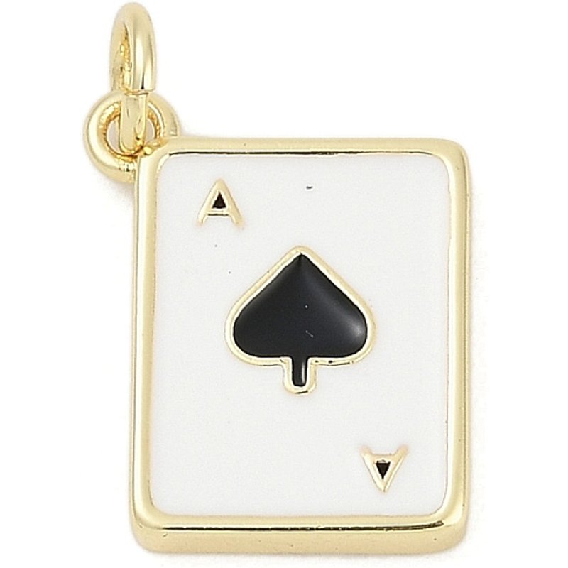 Charms en Émail en Laiton avec Anneau de Saut, Plaqué Or 18K — Breloques et pendentifs
