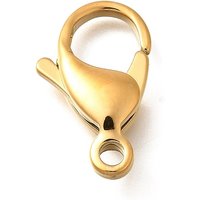 Attaches de homard en acier inoxydable 316, doré, 23x14x6mm