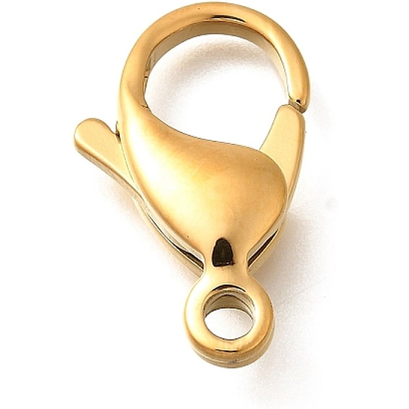 Attaches de homard en acier inoxydable 316, doré, 23x14x6mm — Accessoires pour bijoux
