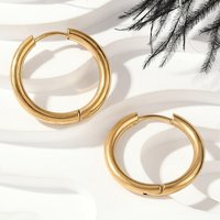 Boucles d'oreilles Huggie en acier inoxydable 202 avec épingle en acier chirurgical