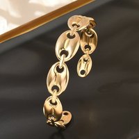 Bracelet Cuff en Acier Inoxydable 304 pour Femmes, Plaqué Or 18K — Bracelet Femme