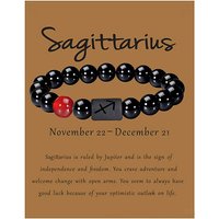 Bracelets Élastiques en Cornaline et Agate Noire pour Sagittaire — Bracelet Femme