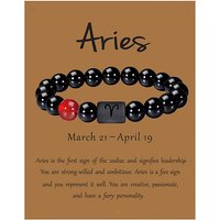 Bracelet Élastique en Perles de Cornaline avec Agate Noire — Bracelet Femme
