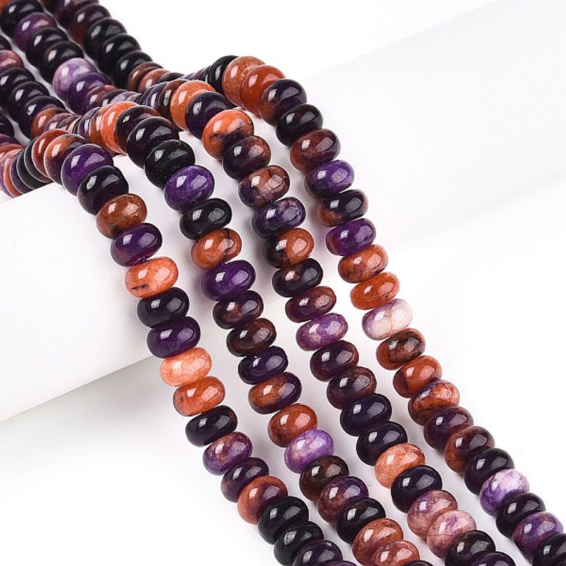 Halloween Theme Dyed Natural White Jade Beads Strands, Rondelle — Jewelry Beads