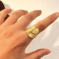 Bagues de Manchette en Acier Inoxydable 304, Design Ouvert, Doré, 22mm — Bijoux fantaisie