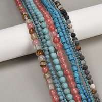Brins de perles en pierres gemmes synthétiques, formes variées, 20-129pcs — Perles à bijoux