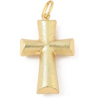 Pendentif en laiton en forme de croix avec plaquage en or 18K — Breloques et pendentifs