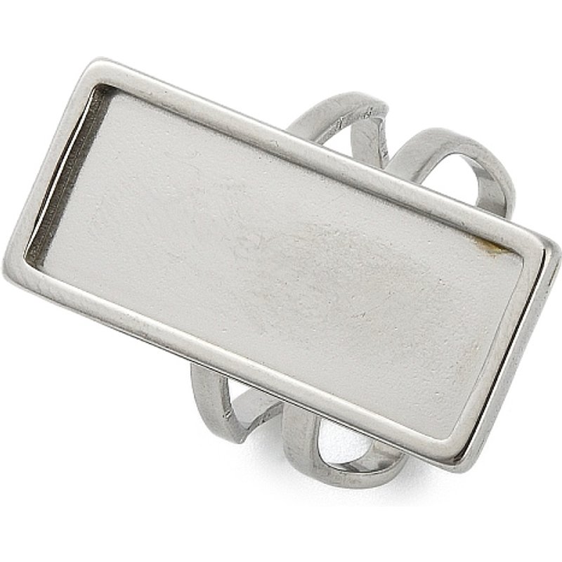 304 Stainless Steel Cuff Ring Components and Pad Ring Settings — Jewelry Findings
